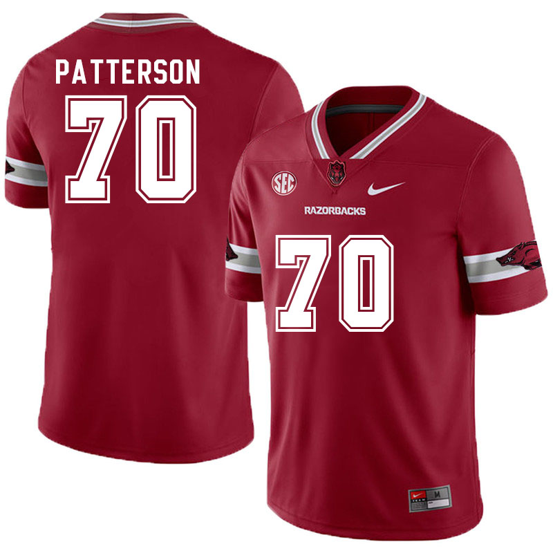 Men #70 Paris Patterson Arkansas Razorback College Football Jerseys Stitched Sale-Alternate Cardinal